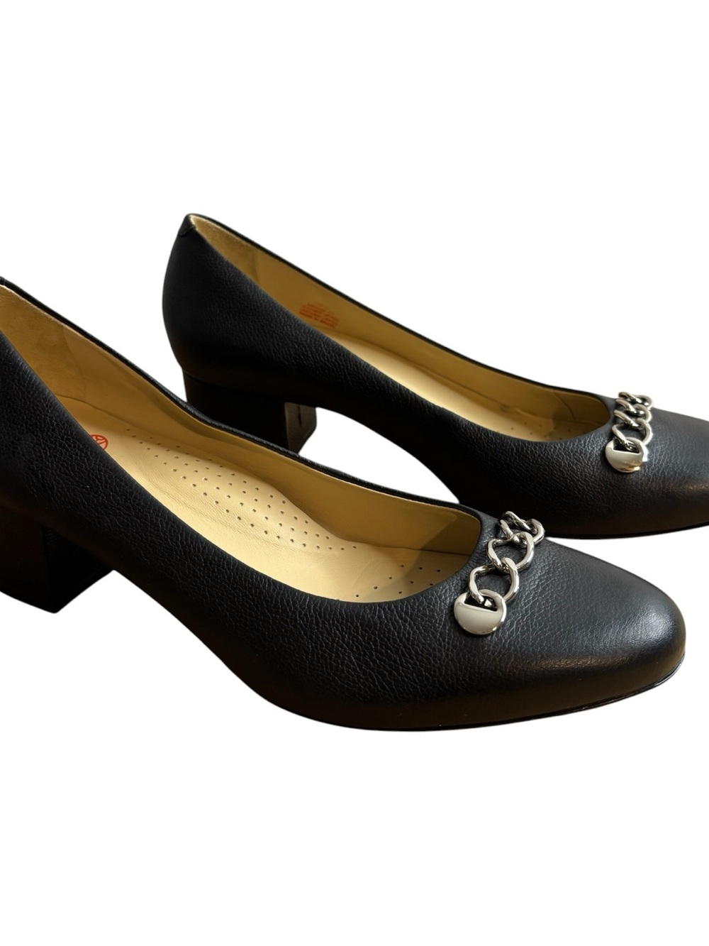 Marc Joseph New York  Black Leather Block  Heels Shoes Women’s Size 10.5